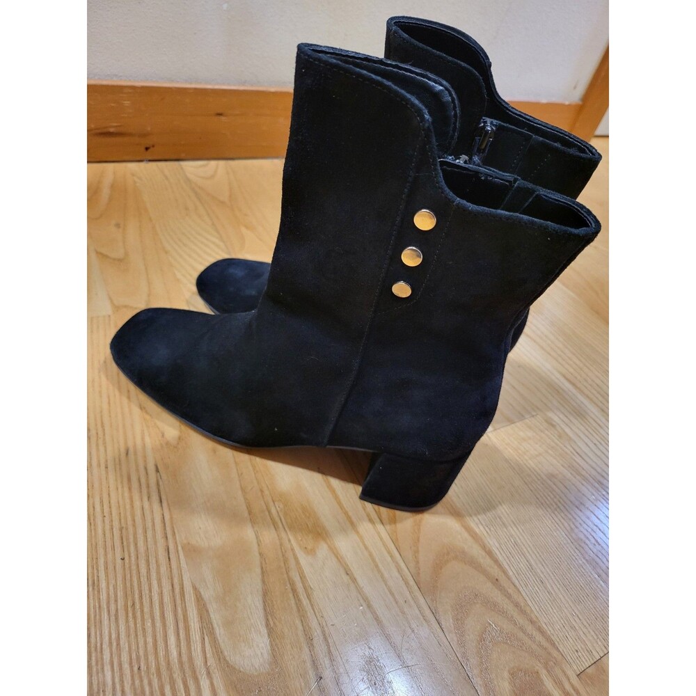 Gabor Boots Women's Mid Calf Suede Leather Black Booties Size 7 M US 4.5 UK - Picture 2 of 6